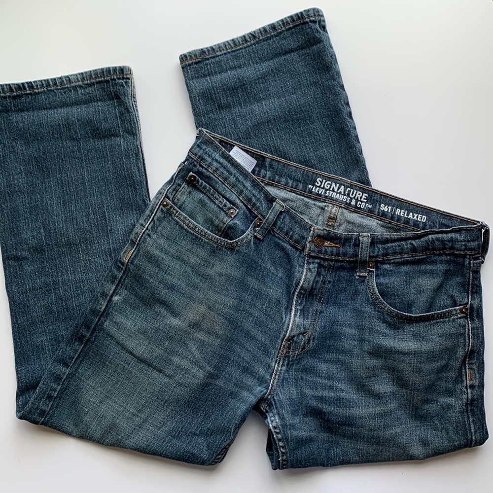 Signature by Levi Strauss S61 32 x 30 jeans riveted strength